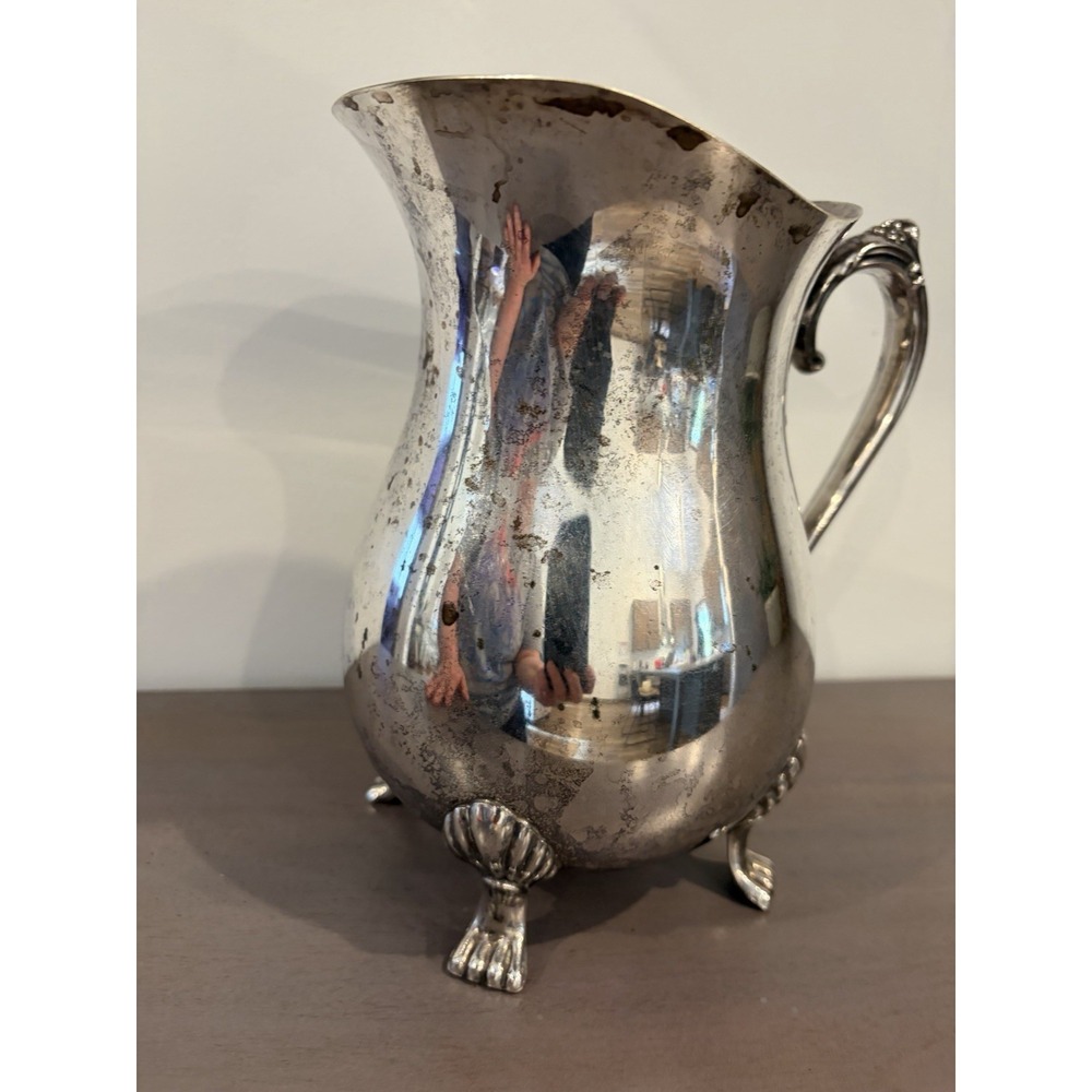 Leonard Silver Plated Pitcher Coffee Tea Pot Footed Antique Ornate fancy elegent - Picture 2 of 13